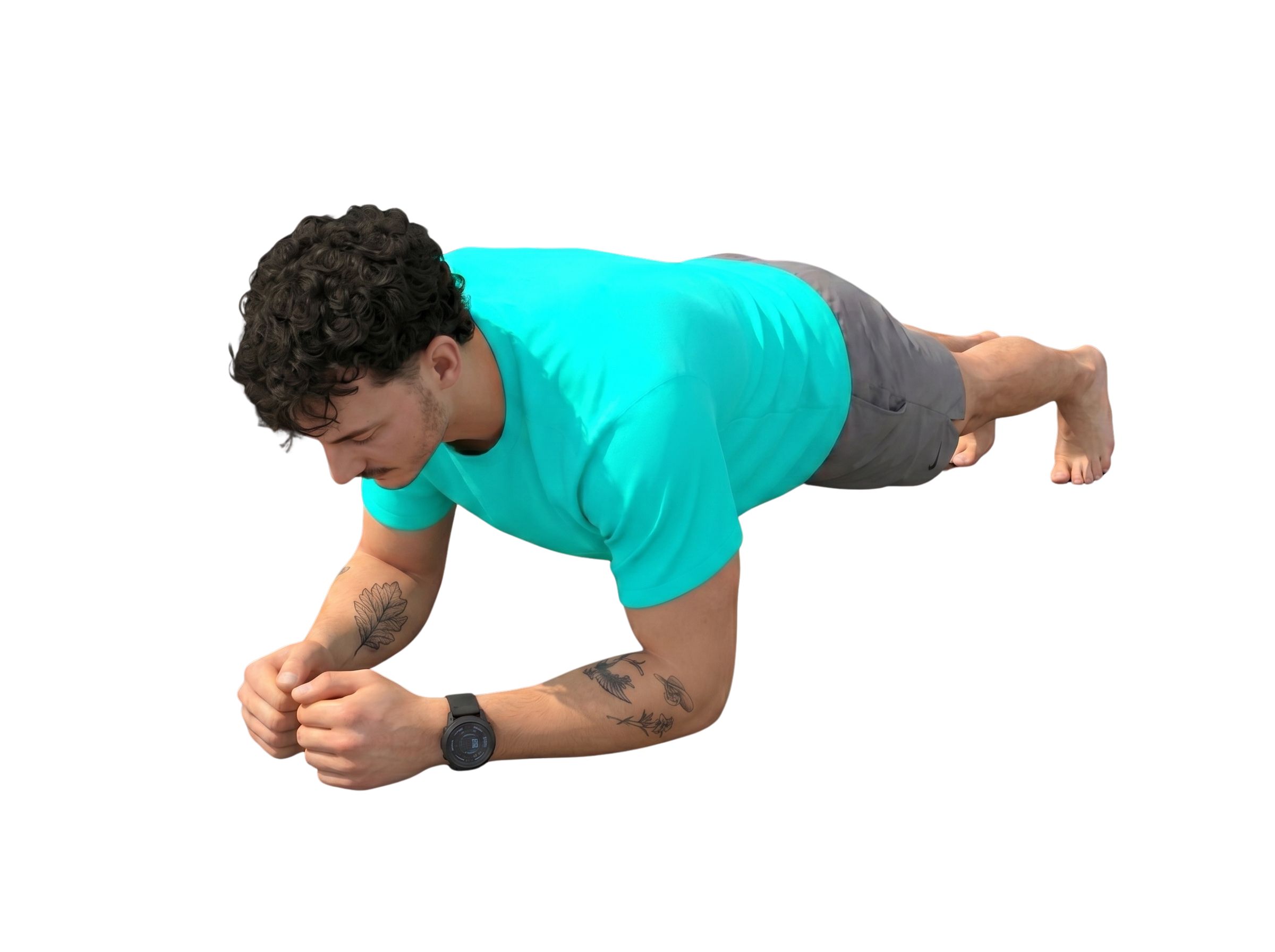 Person demonstrates the plank exercise