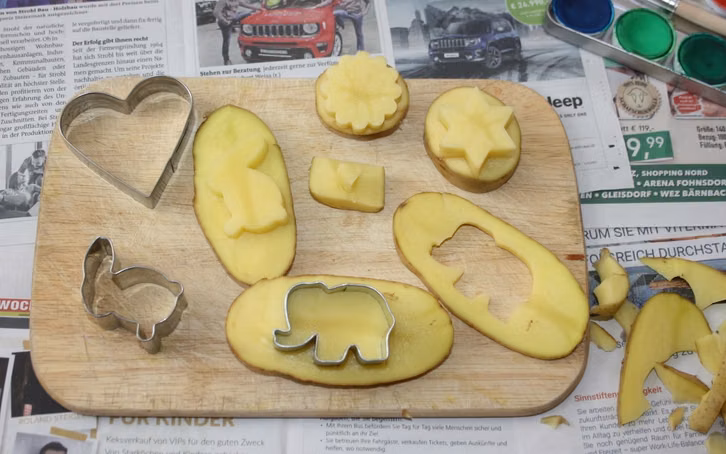 Nicht jede Form ist für den Kartoffeldruck geeignet.