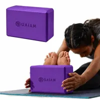 Gaiam Yoga Block, Eva Foam for Balance & Stretch (1 Block, Deep Purple) Gaiam Yoga Block, Eva Foam for Balance & Stretch (1 Block, Deep Purple)