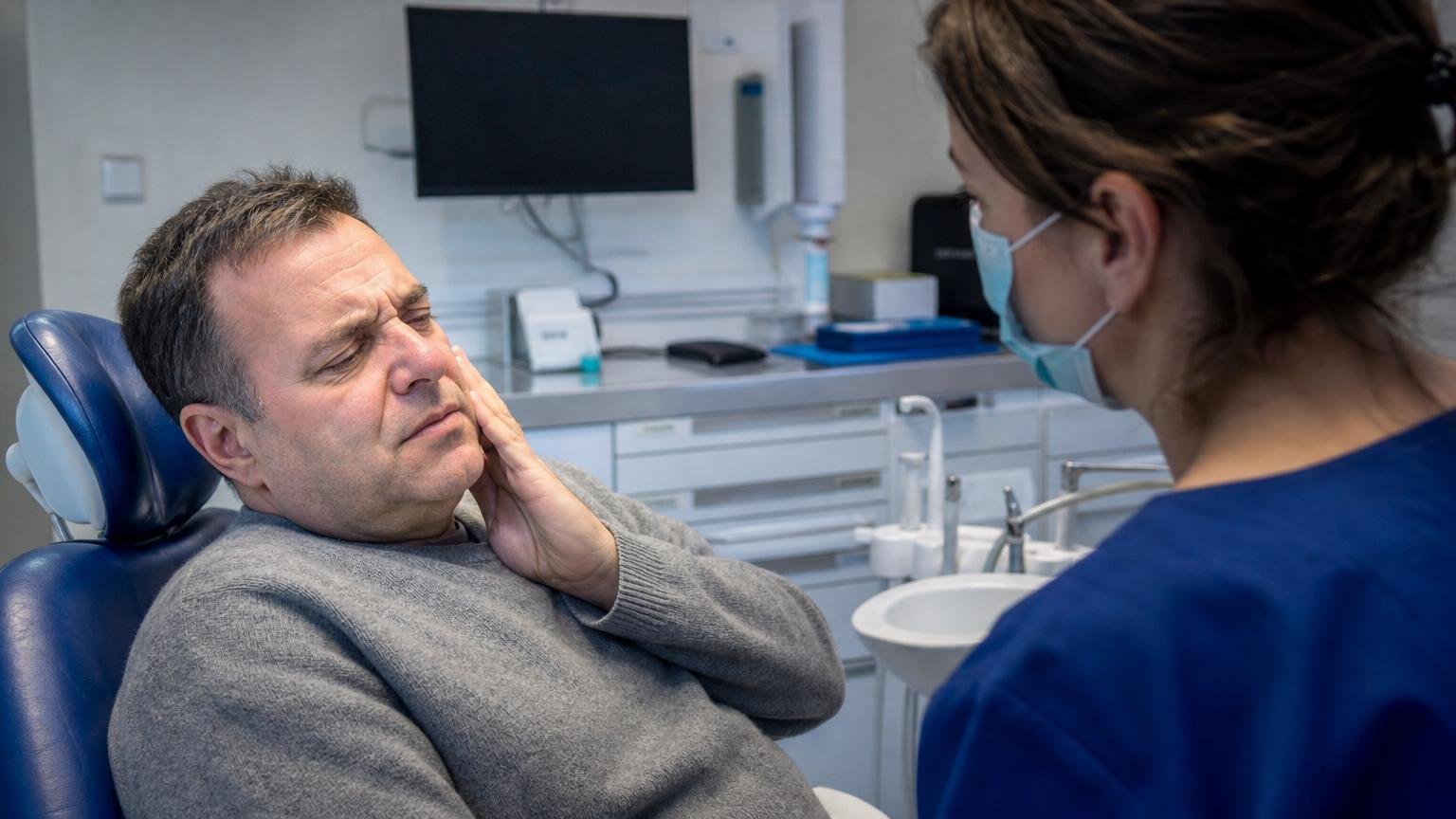 Un homme de 58 ans consulte pour un mal de dents qui monte vers l’oreille et le dentiste appelle directement le SAMU
