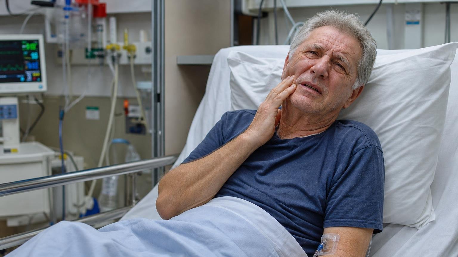 Un homme de 61 ans se plaint d’une douleur à la mâchoire en montant les escaliers et les urgences le gardent pour la nuit